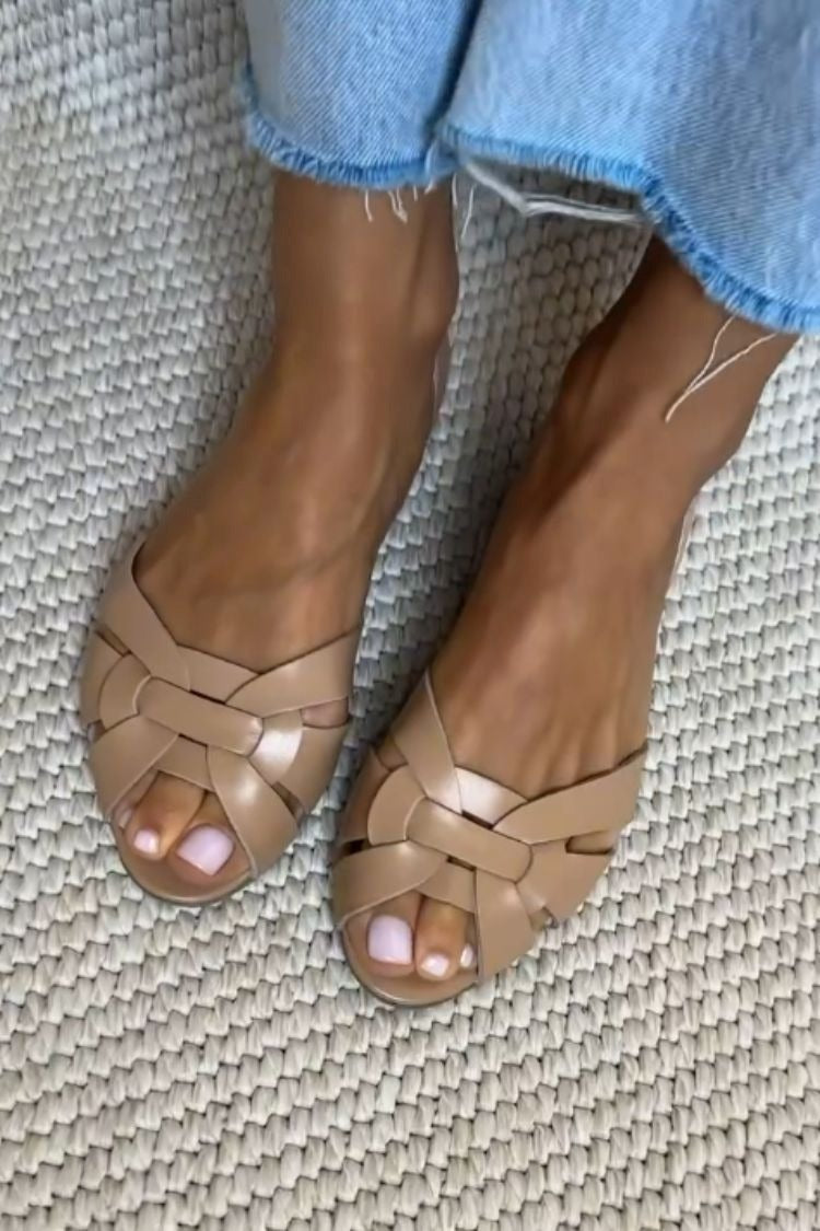 Serafina | Woven Natural Sandals
