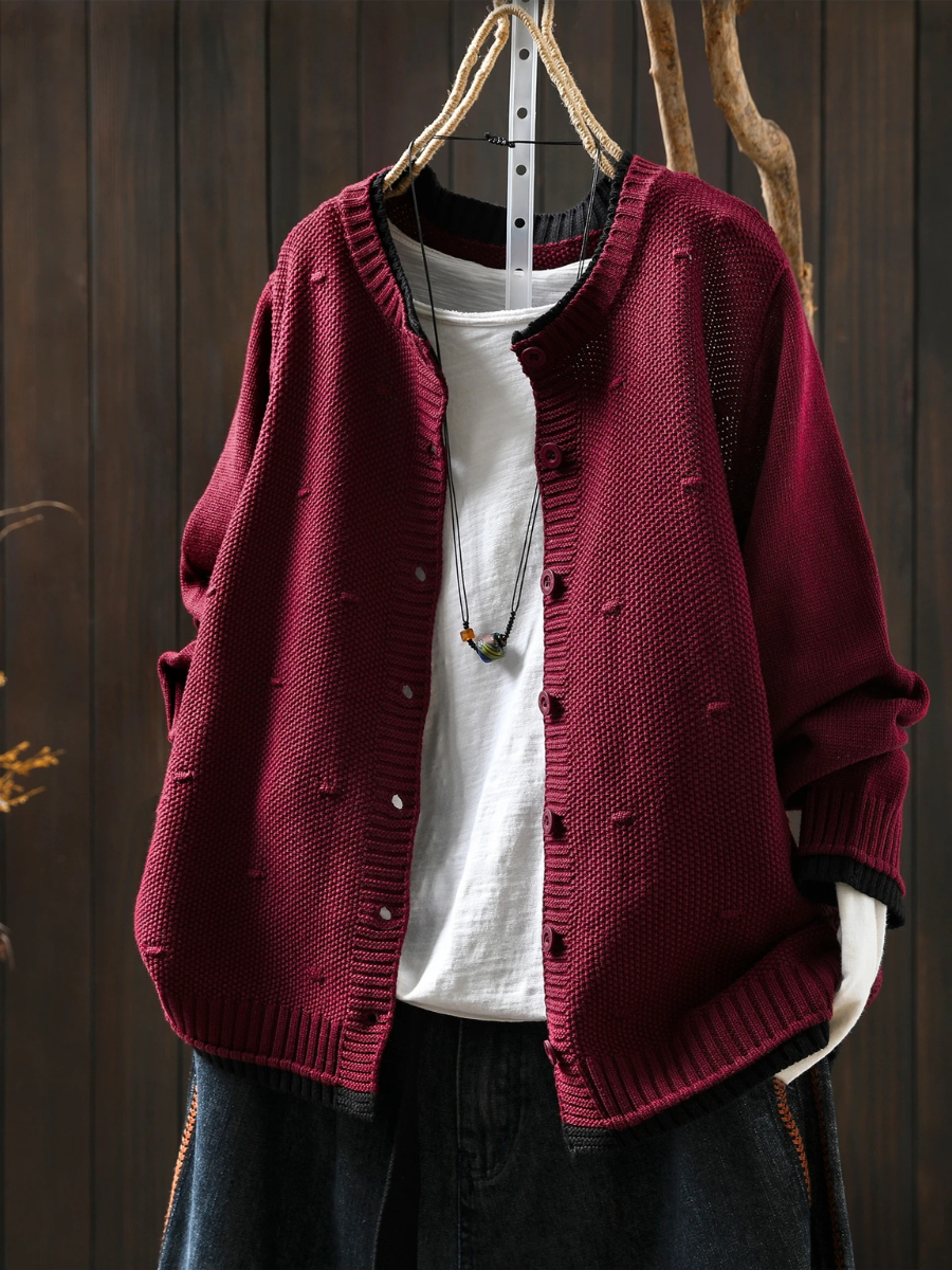 TEXTURED CARDIGAN