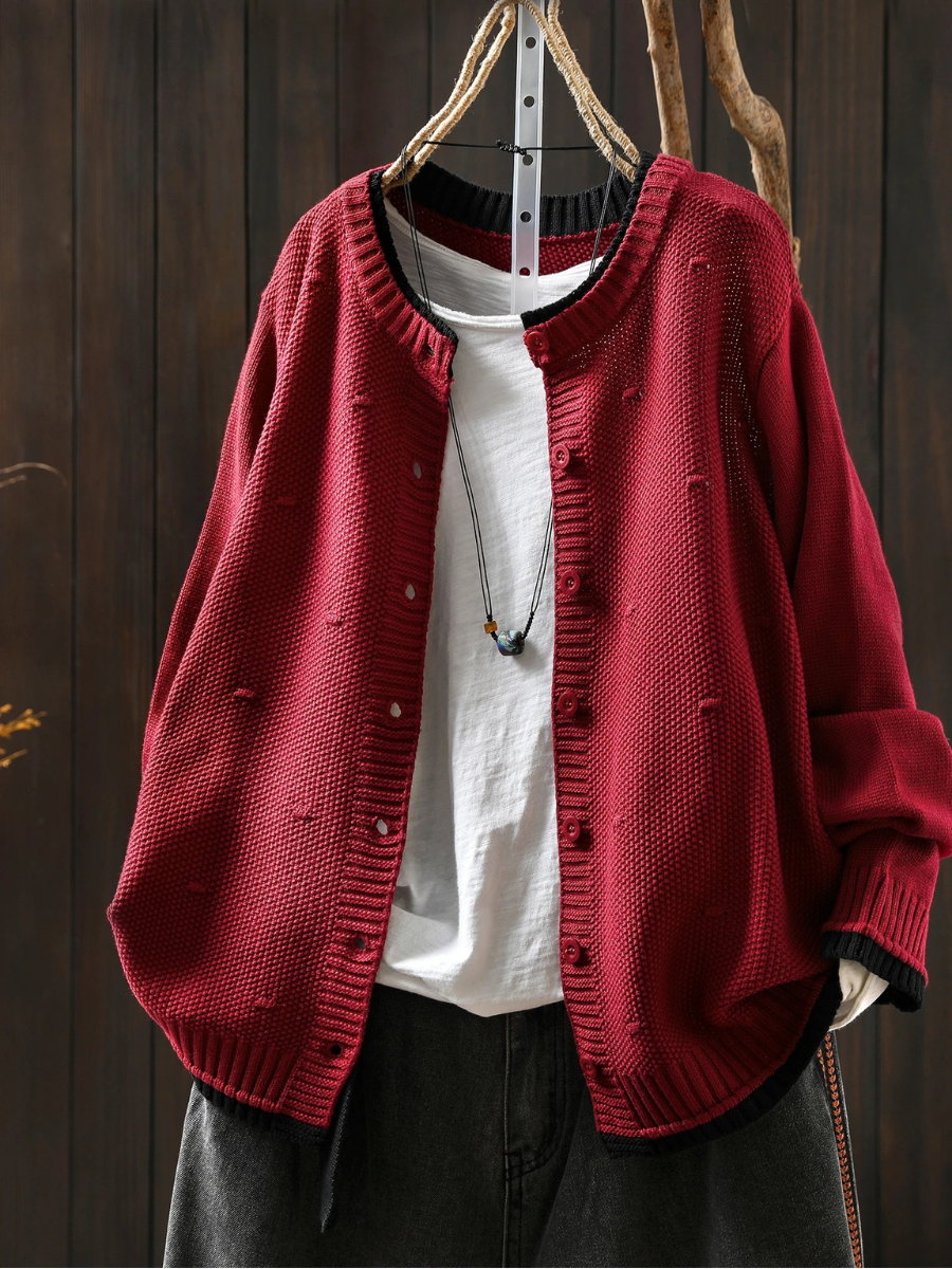 TEXTURED CARDIGAN