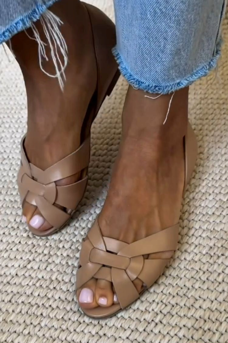 Serafina | Woven Natural Sandals