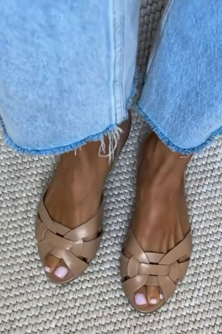 Serafina | Woven Natural Sandals