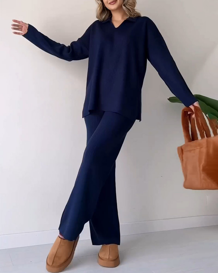 Casual knitted two-piece set