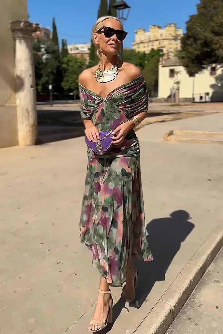 Elegant V-Neck Maxi Party Dress