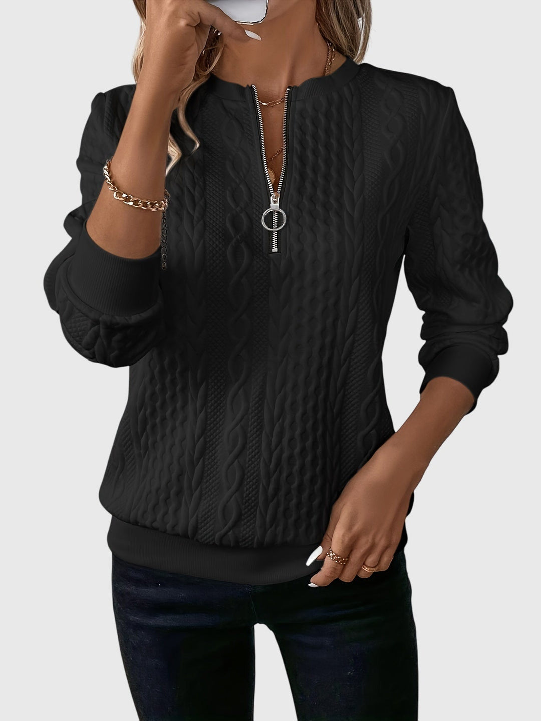 Sweater with Zipper