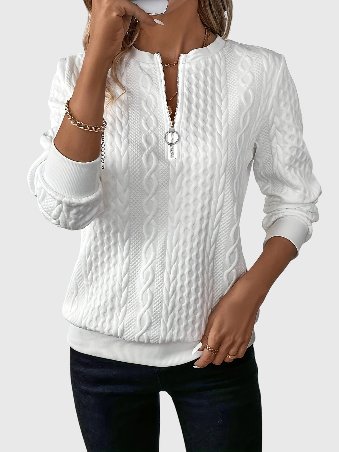 Sweater with Zipper