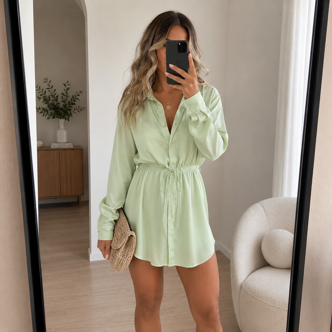 Women's Shirt Dress - Short Length