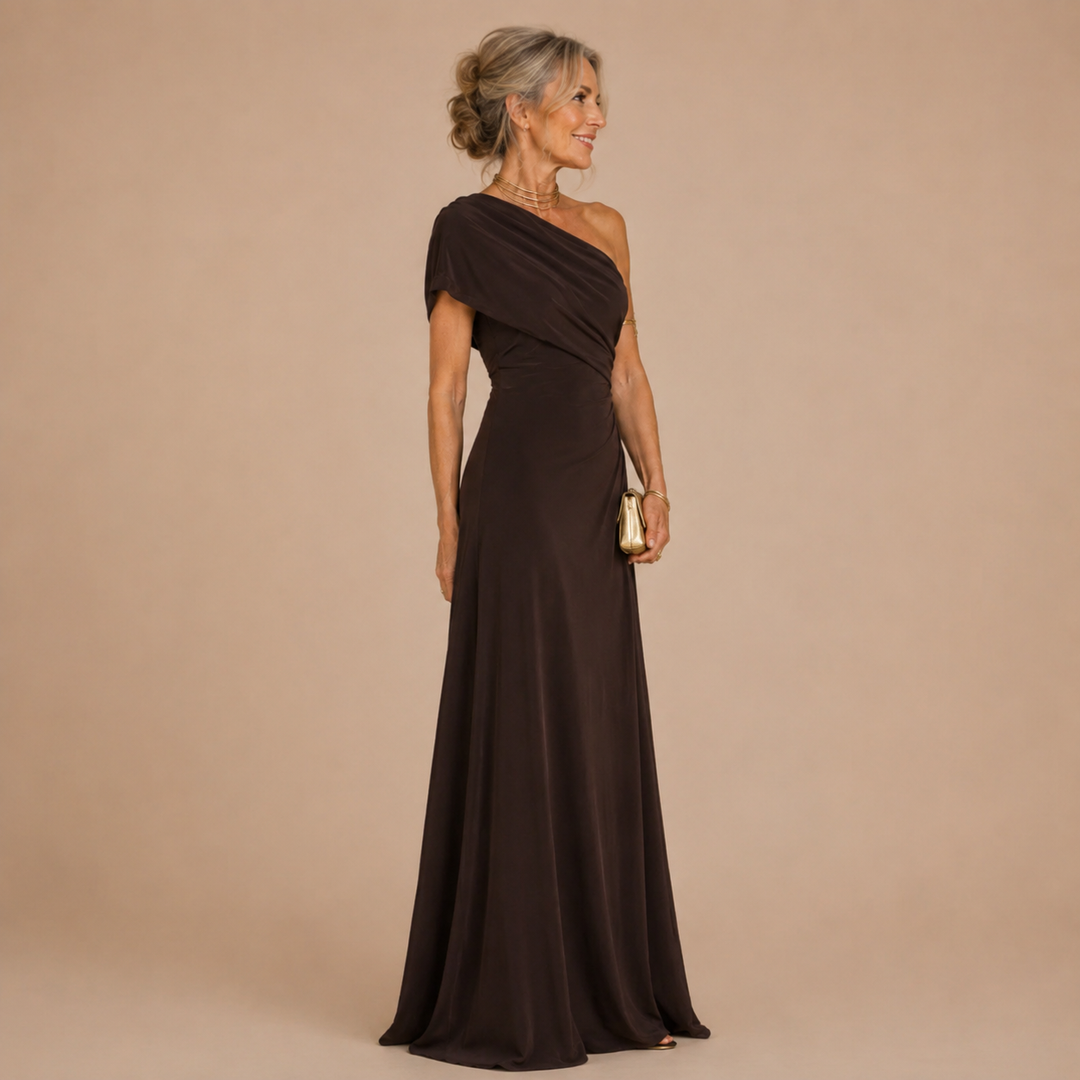 Aimee One-Shoulder Evening Dress