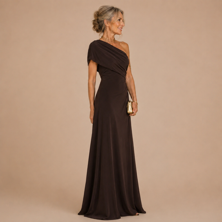Aimee One-Shoulder Evening Dress