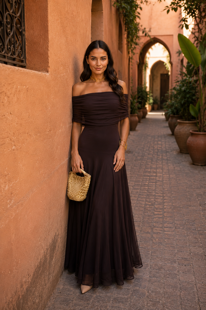Toledo Dress in Brown