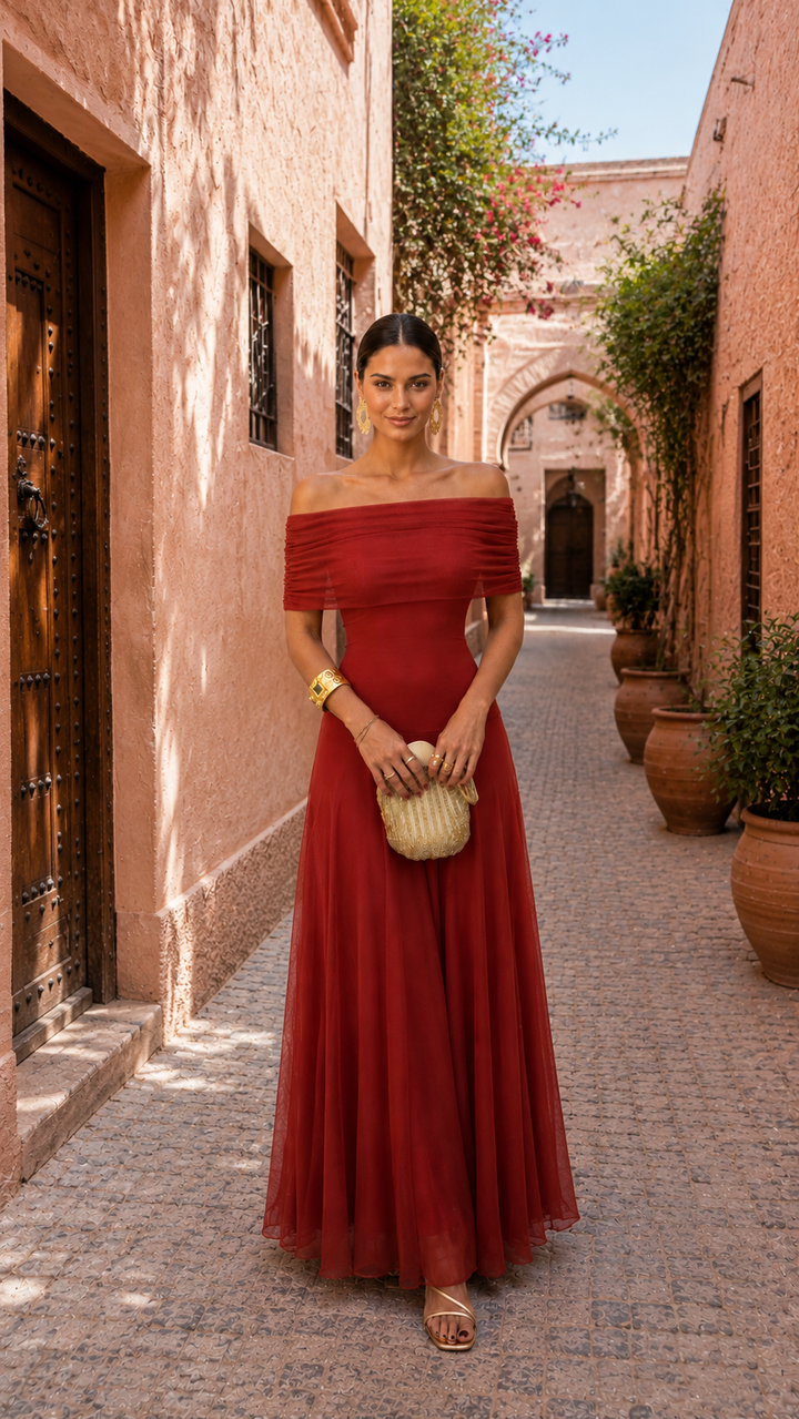 Toledo Dress in Terracotta