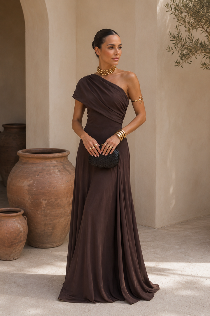 Toledo Dress in Brown
