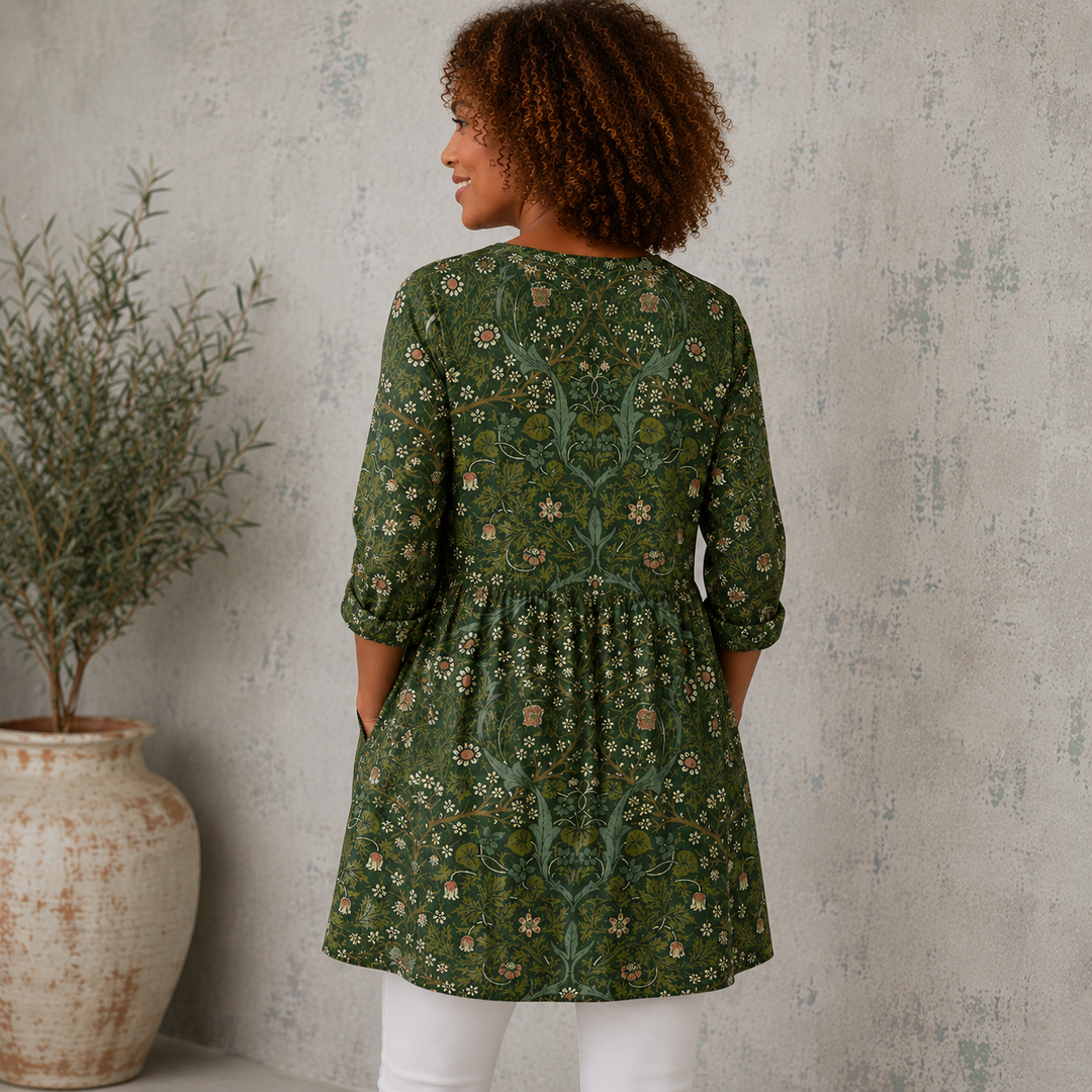 Sophia | Vintage Floral V-Neck Shirt