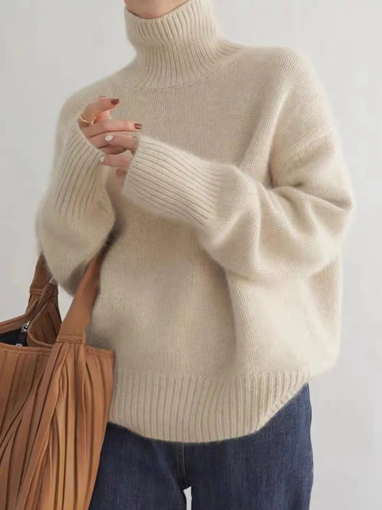 High cashmere collar