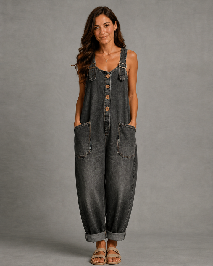 Lejla - Stylish Denim Jumpsuit With Pockets
