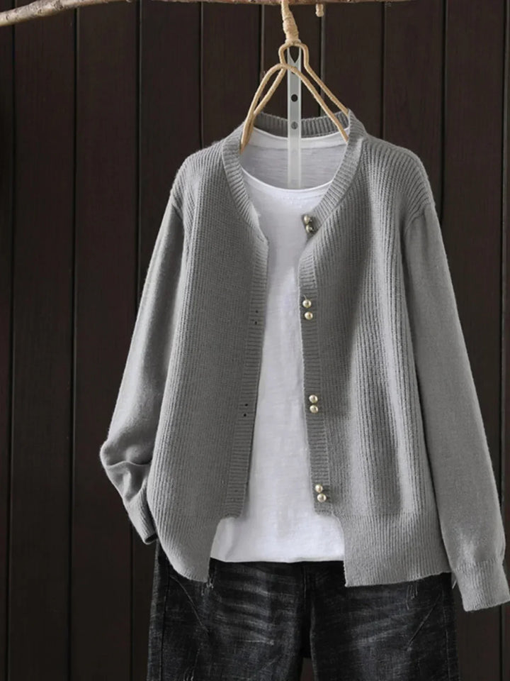 PEARL-BUTTON CARDIGAN