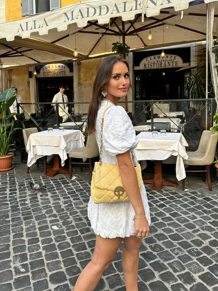 Puff Mini Dress