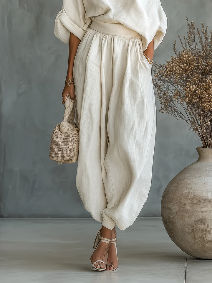 Lisa| Elegant One-Shoulder Two-Piece Set