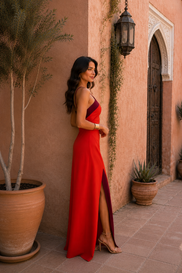 Oasis Dress in Red