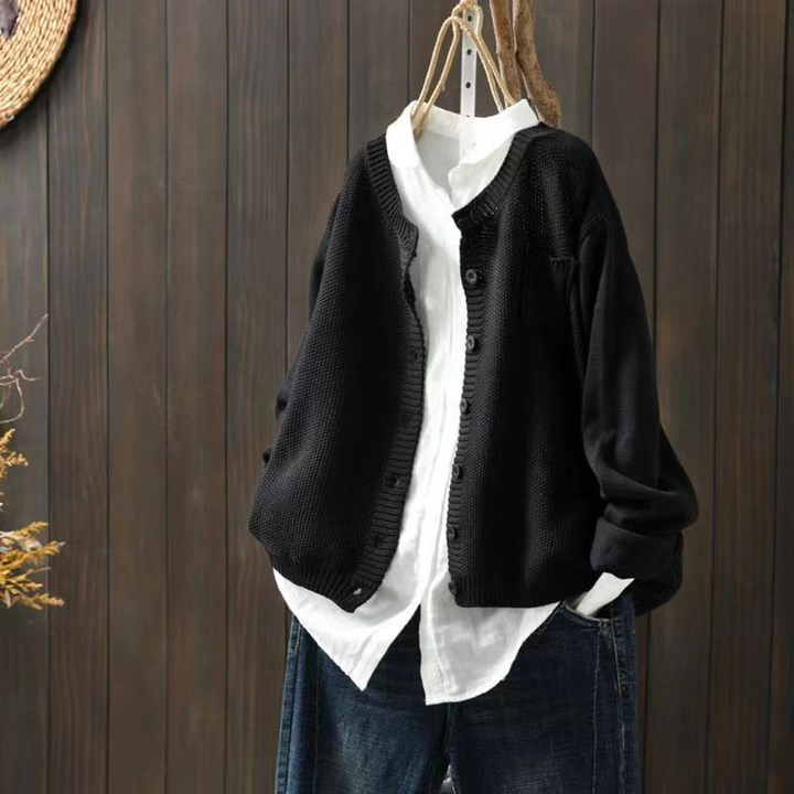 TEXTURED KNIT CARDIGAN