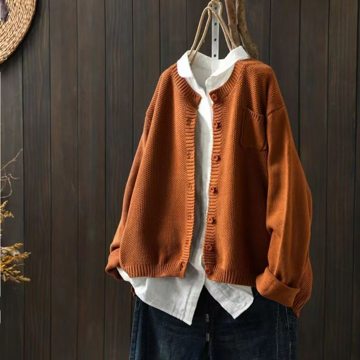 TEXTURED KNIT CARDIGAN