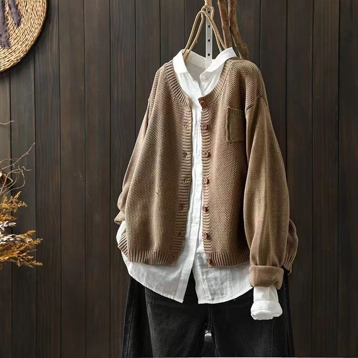 TEXTURED KNIT CARDIGAN