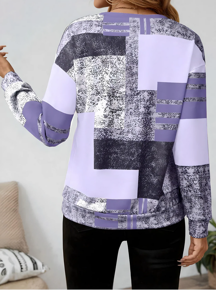 Patterned Long Sleeve Top