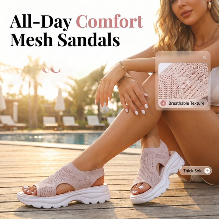 Women’s Breathable Mesh Platform Sandals